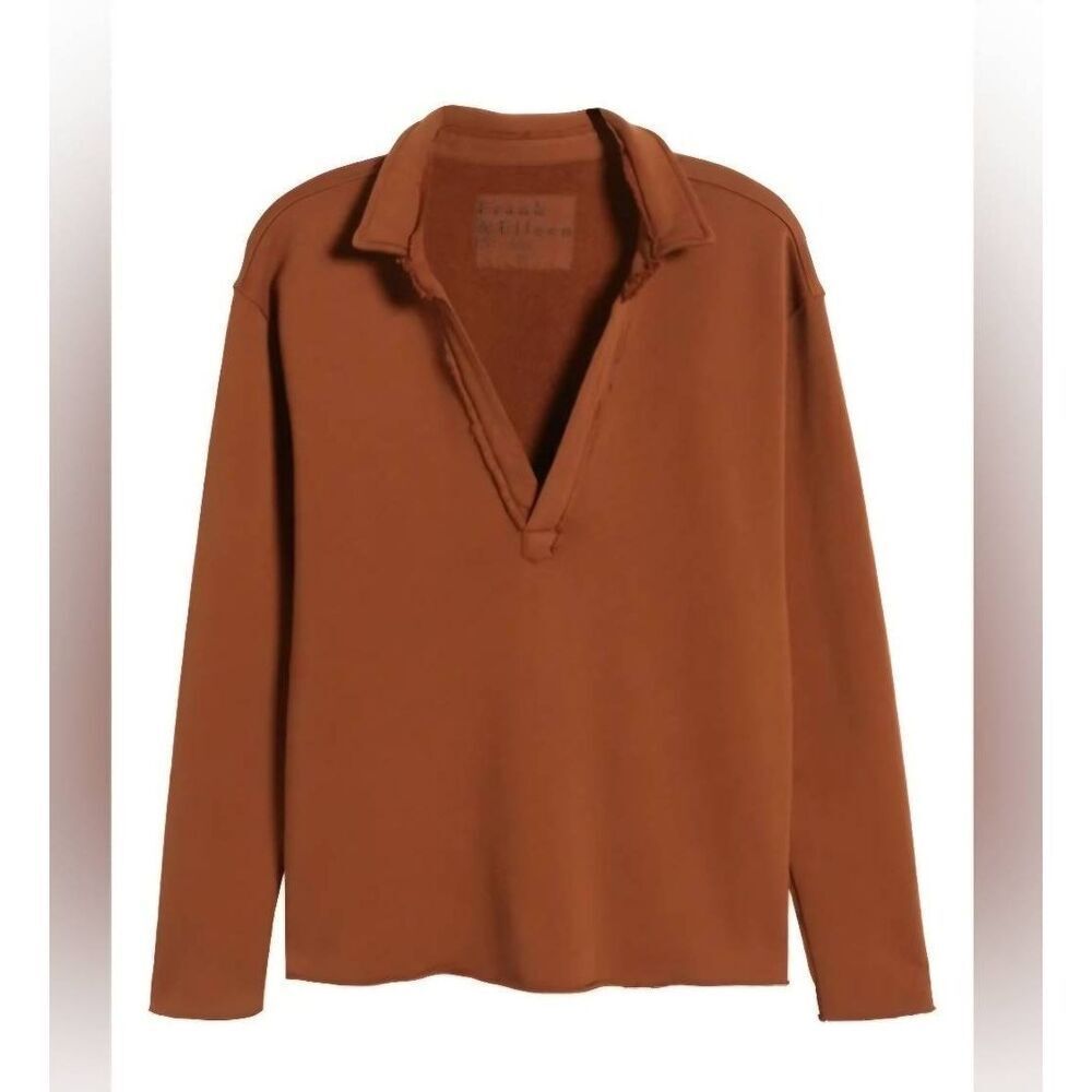 Frank & Eileen | Cinnamon PATRICK TRIPLE FLEECE Popover Henley Sz Small